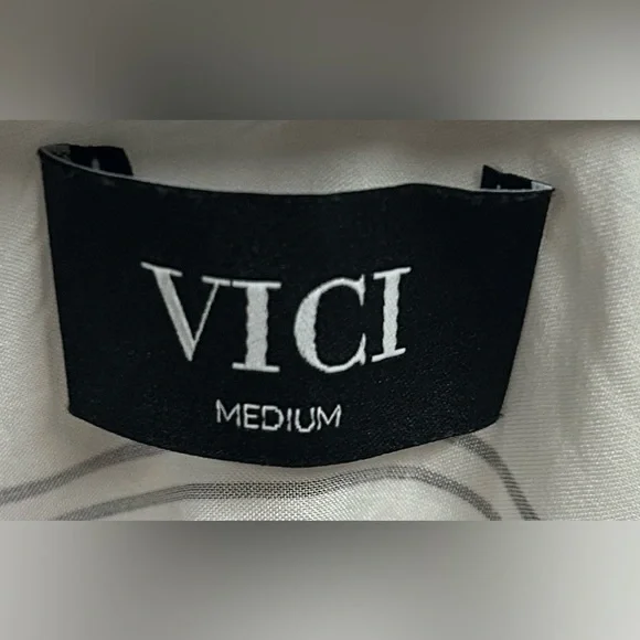 Vici Medium Striped White and Black Crop Top - Picture 5 of 6